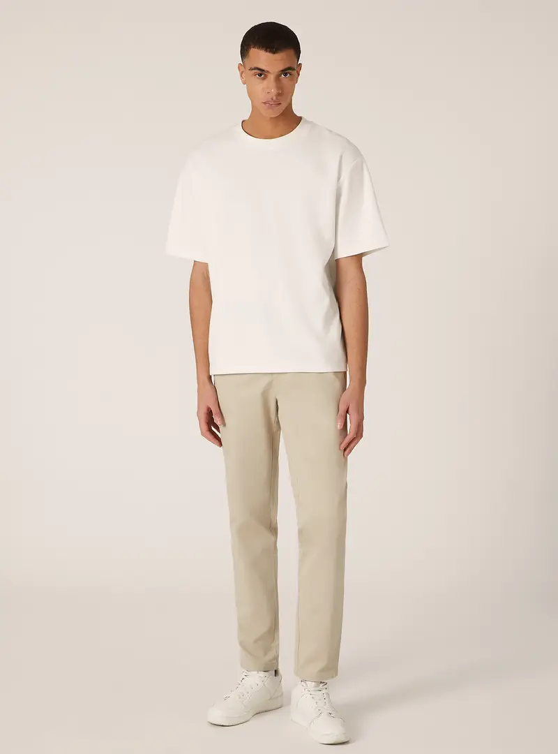 Pantaloni chino twill stretch skinny fit BG2 BEIGE