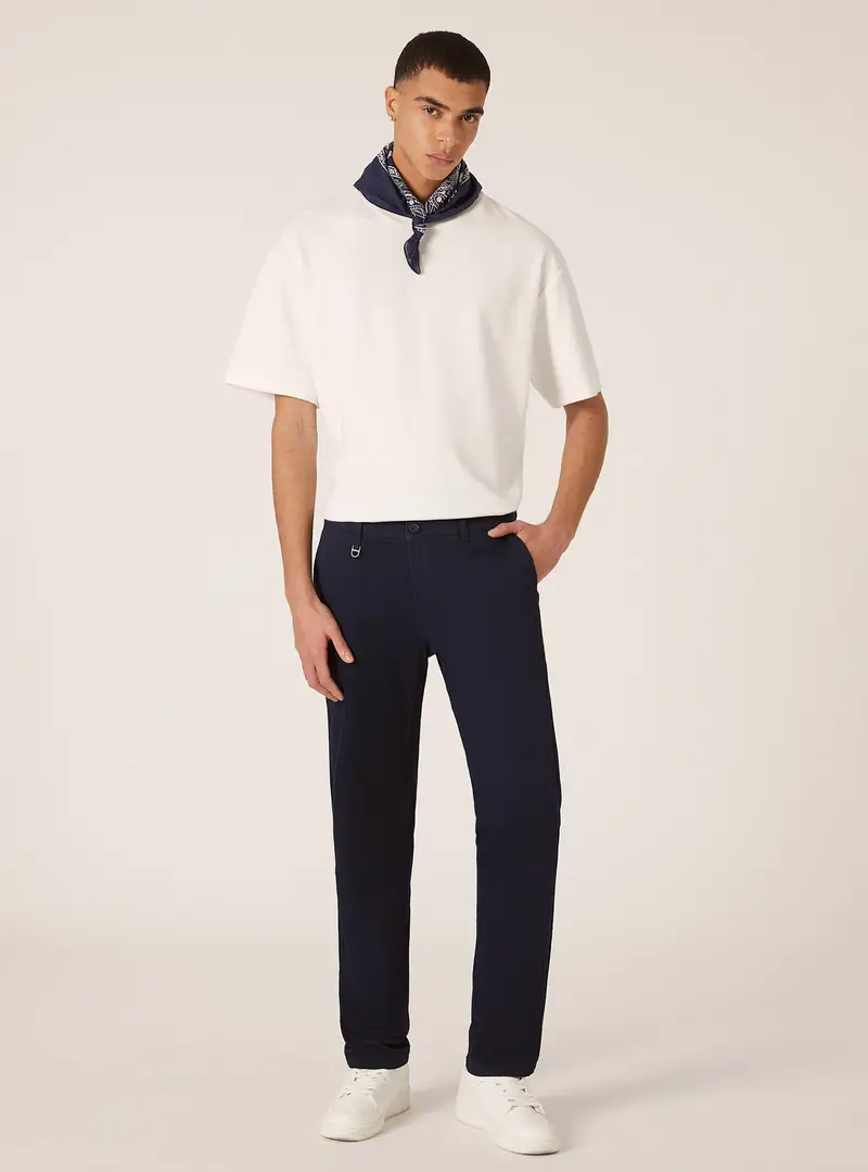 Pantaloni chino twill stretch skinny fit BL1 BLUE