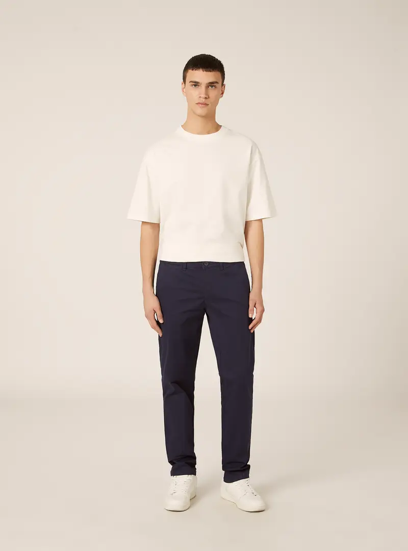 Pantaloni chino twill stretch skinny fit BL1 BLUE