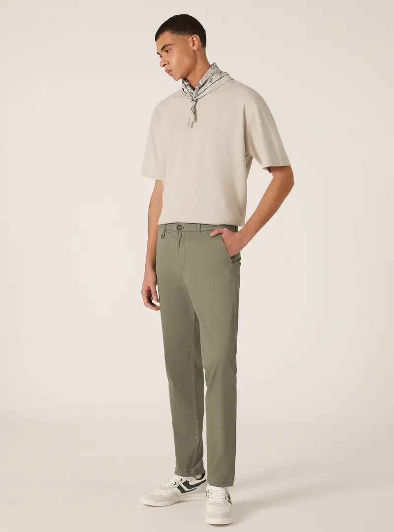 Pantaloni chino twill stretch skinny fit