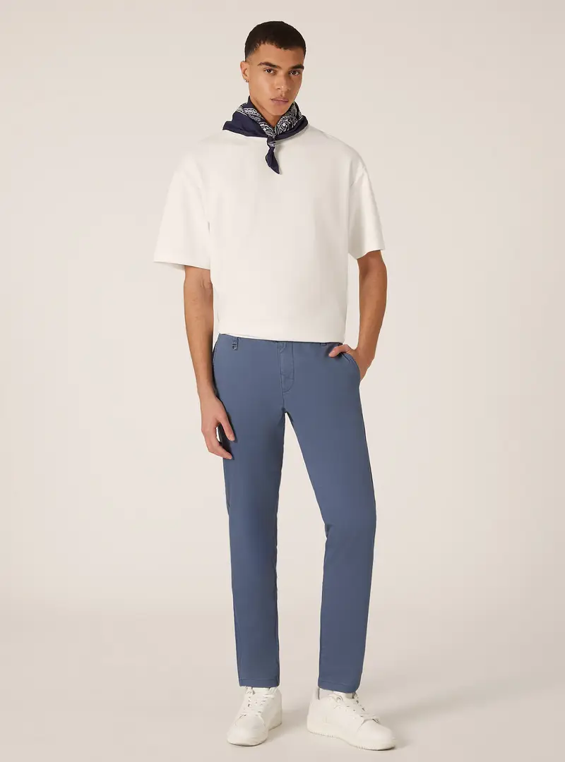 Pantaloni chino twill stretch skinny fit