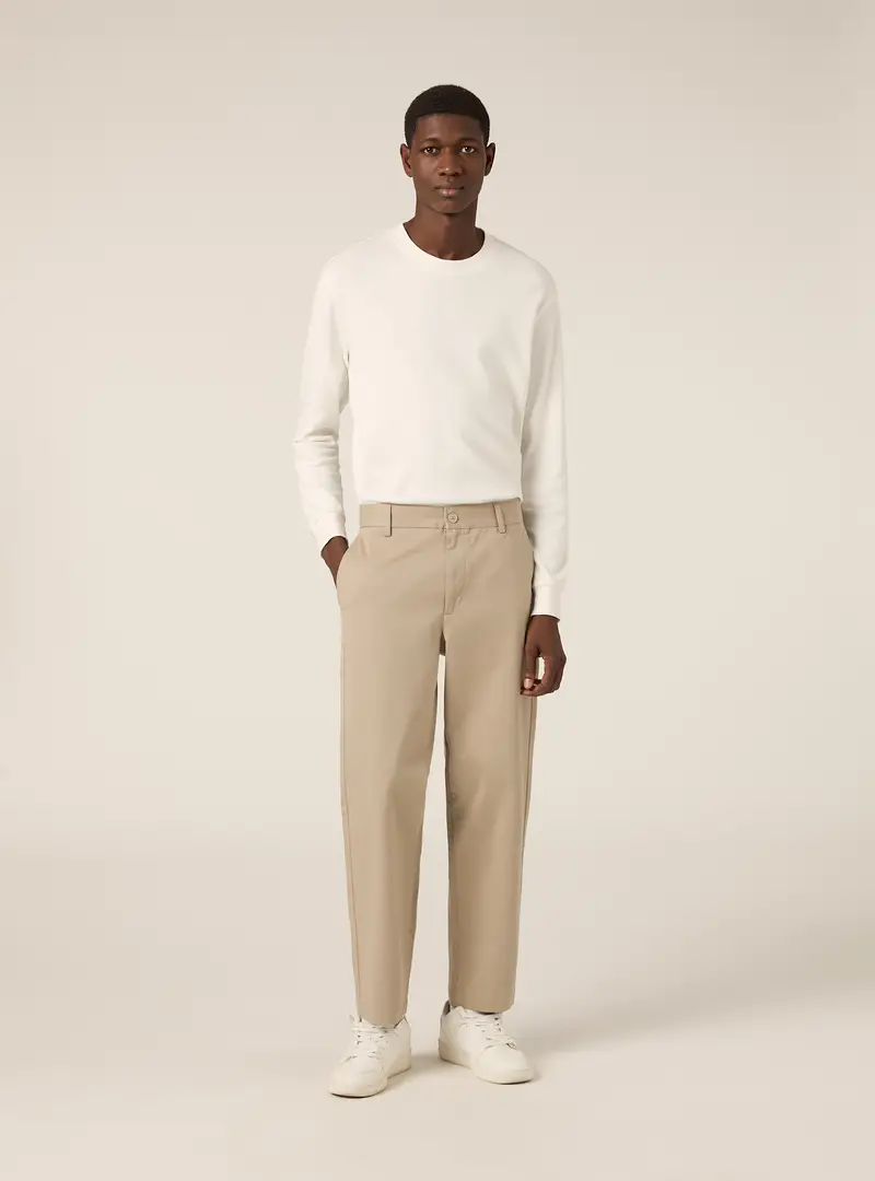 Pantaloni chino twill stretch slim fit