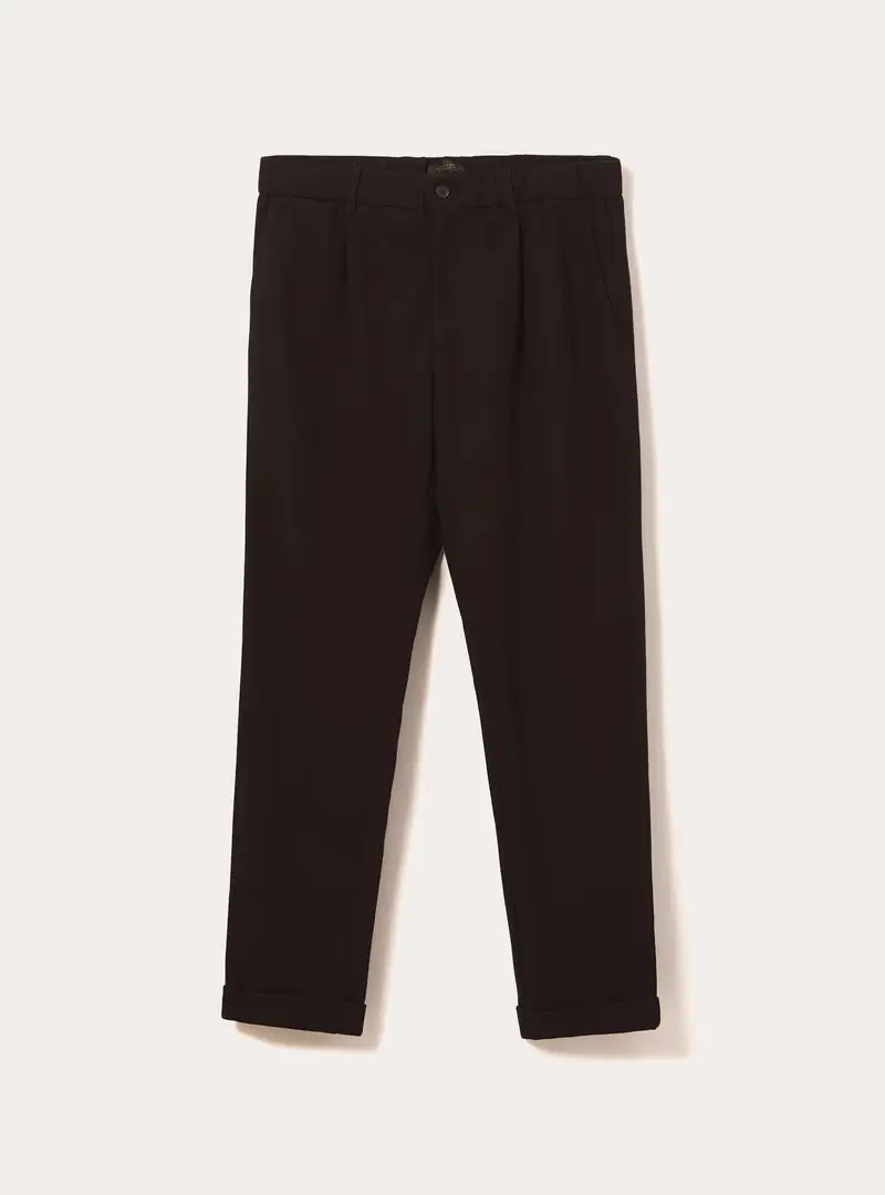 Pantaloni con pinces Flannel effect