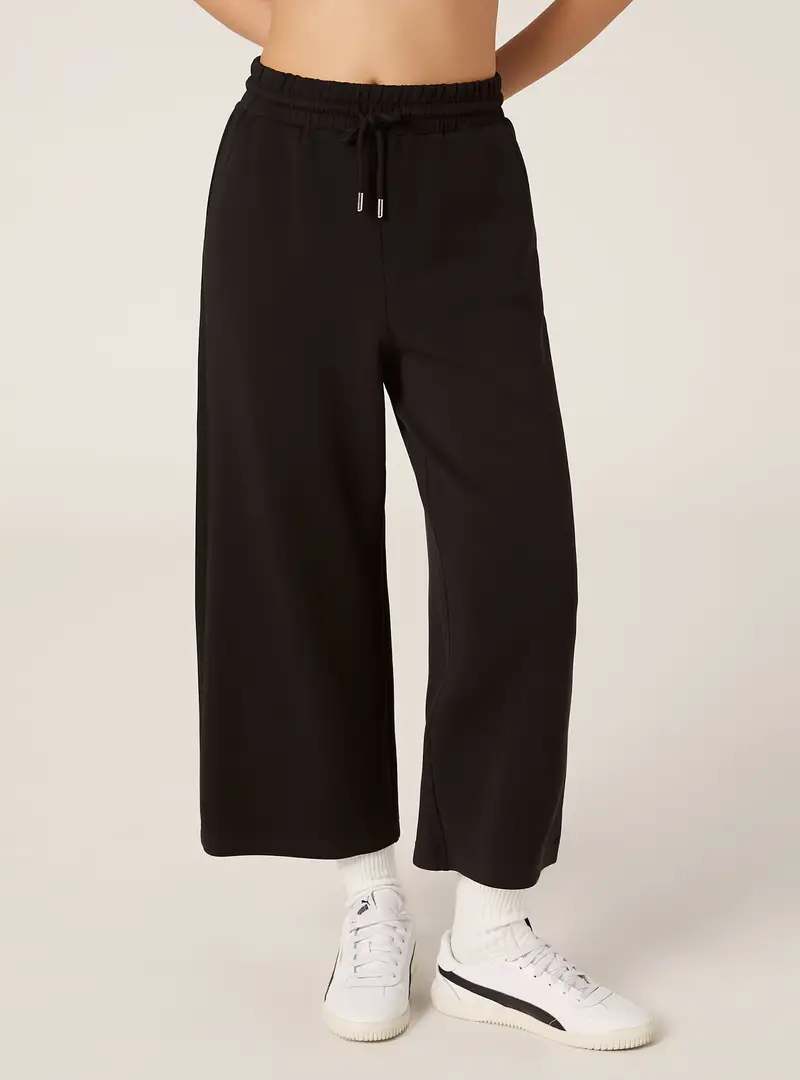 Pantaloni culotte soft touch BK1 BLACK