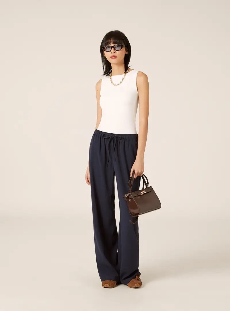 Pantaloni eleganti con coulisse NA2 BLUE