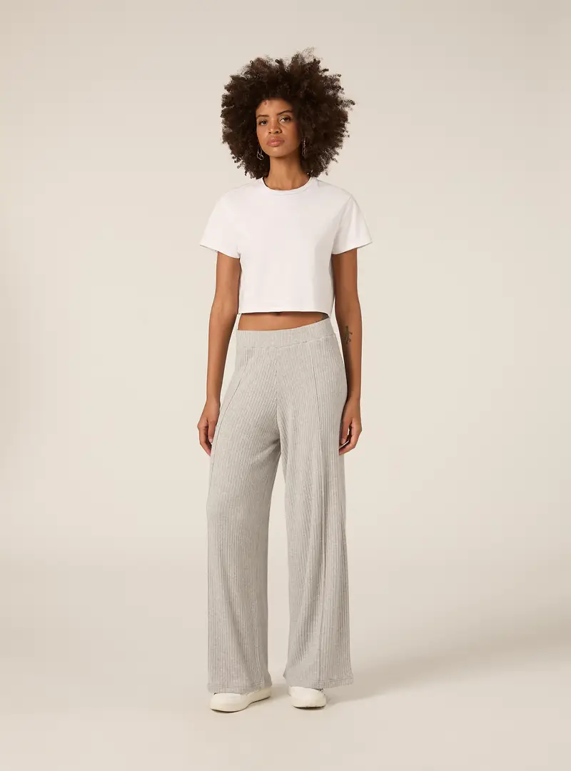 Pantaloni in maglia a palazzo MGY2 GREY