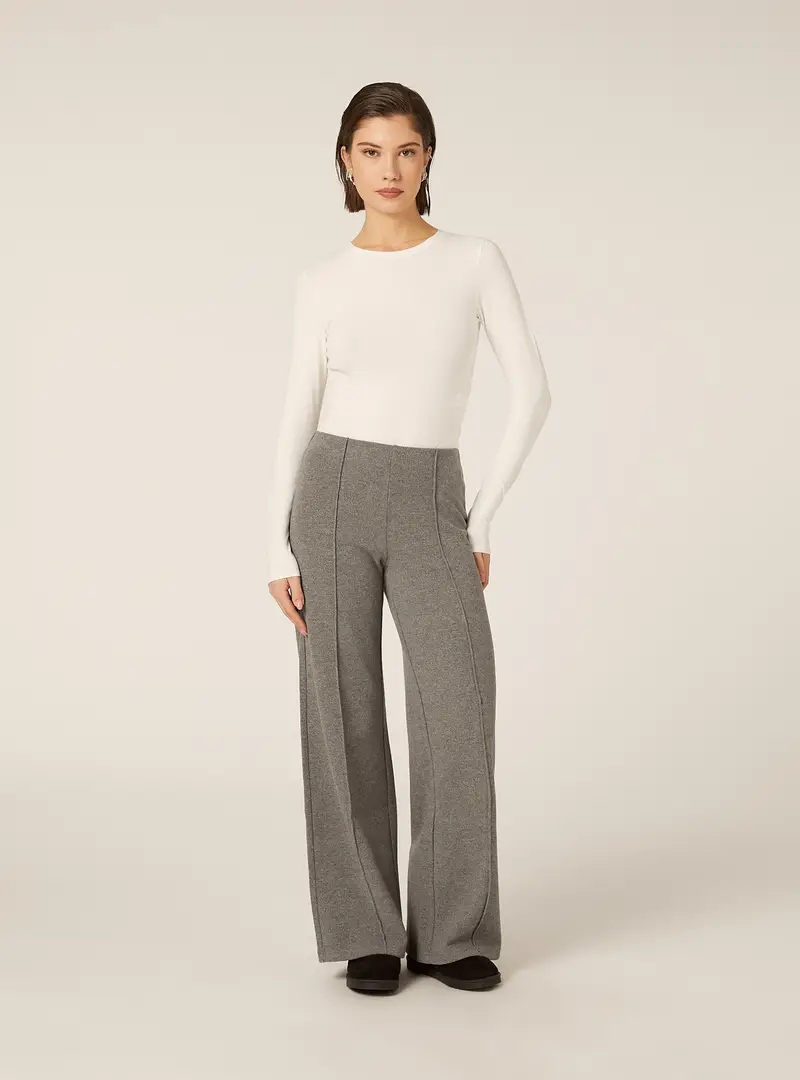 Pantaloni in maglia con nervatura MGY2 GREY
