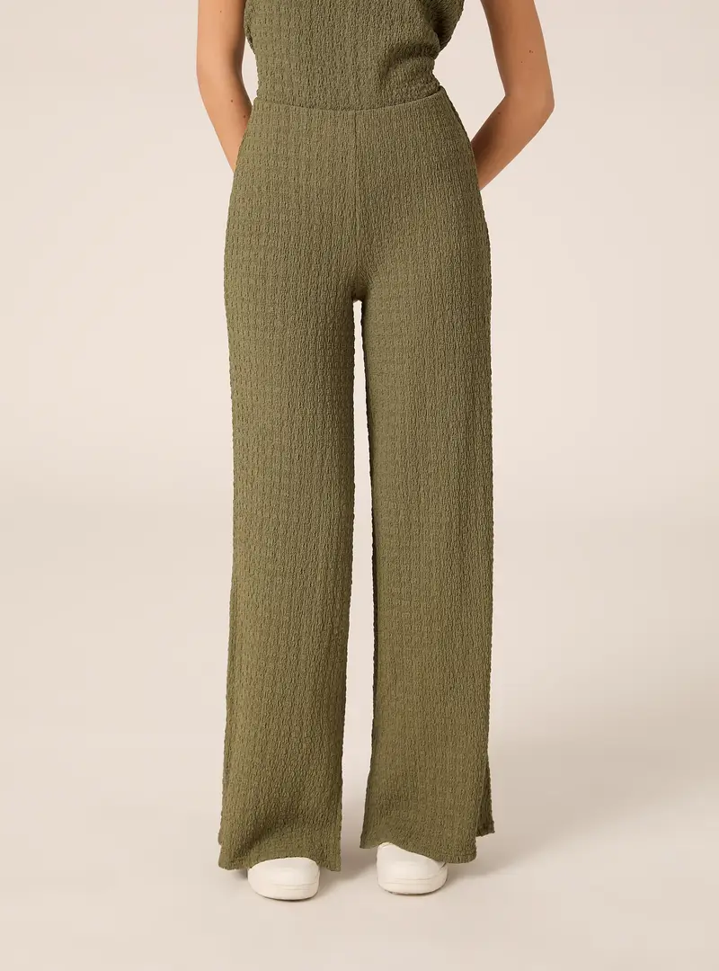 Pantaloni in tessuto waffle KY2 GREEN