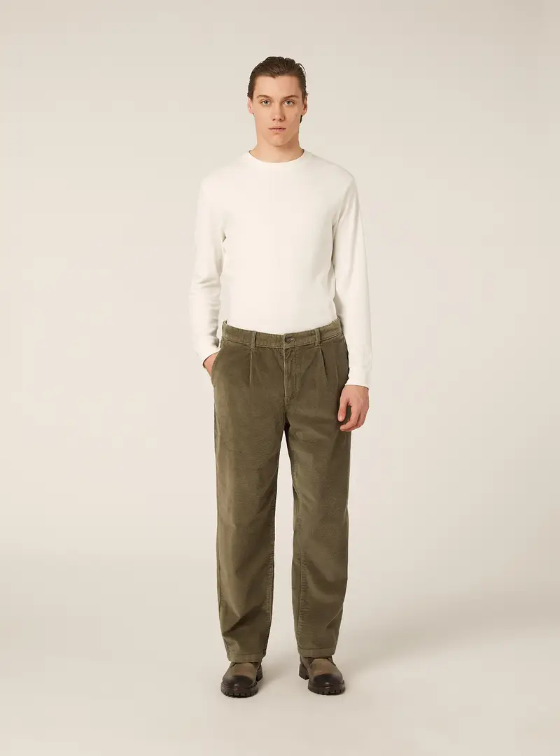 Pantaloni in velluto a coste KY2 GREEN