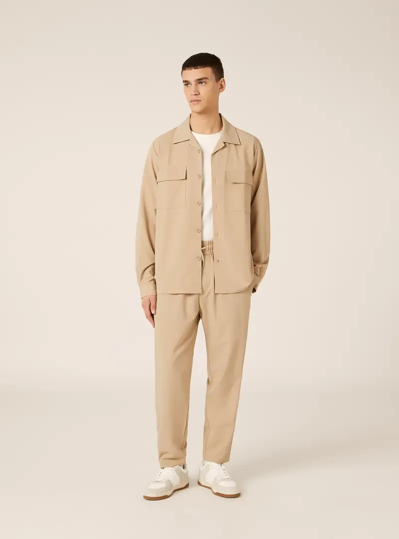 Pantaloni jogger carrot fit BG2 BEIGE