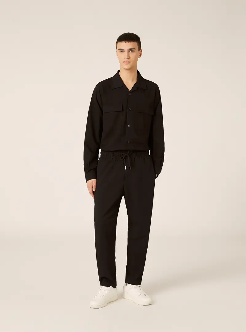 Pantaloni jogger carrot fit BK1 BLACK