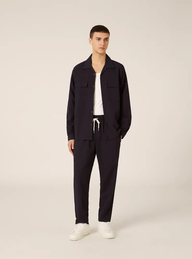 Pantaloni jogger carrot fit NA1 BLUE