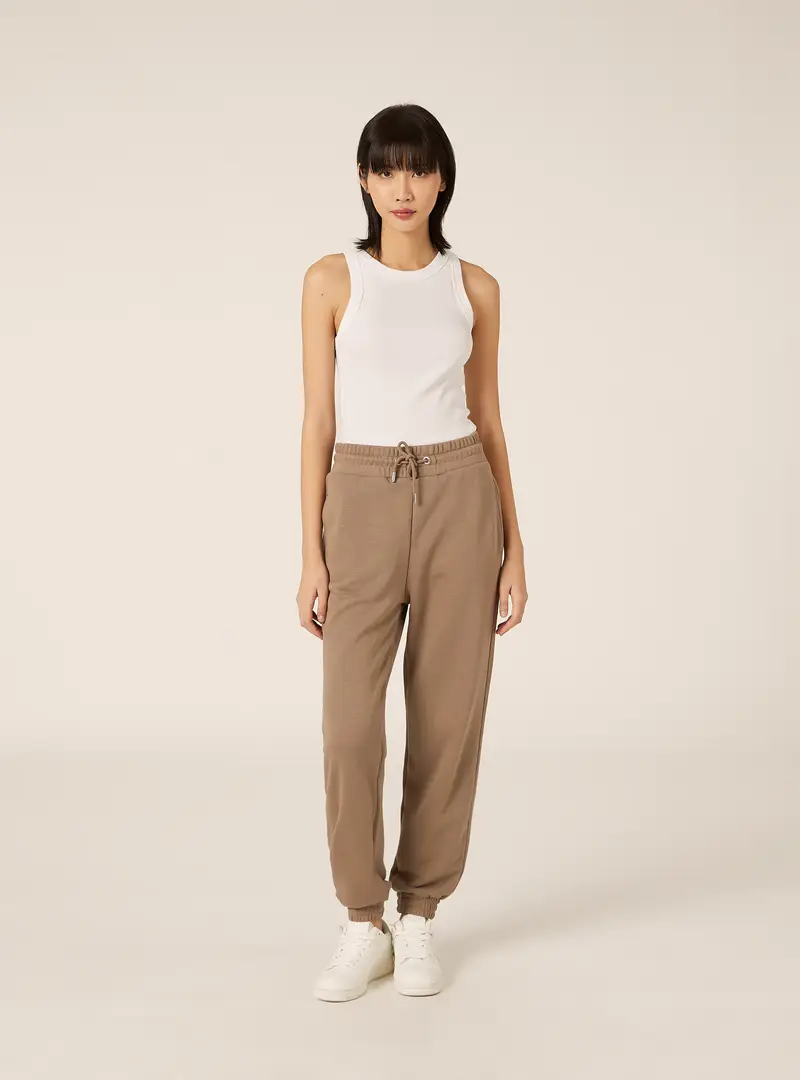Pantaloni jogger in felpa BR3 BROWN