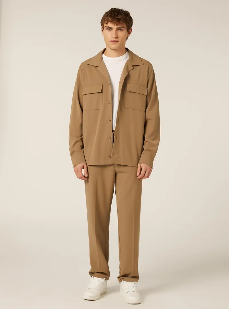 Pantaloni jogger in twill