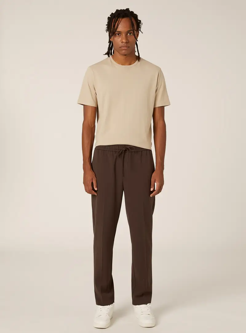 Pantaloni jogger in twill