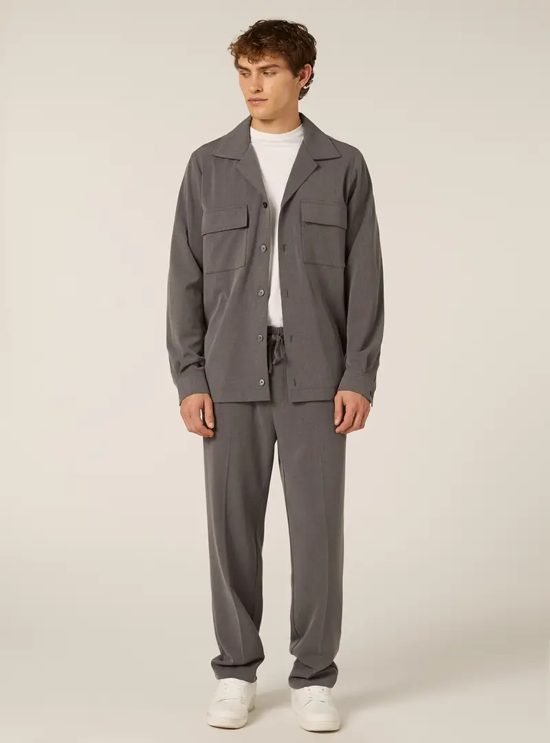 Pantaloni jogger in twill