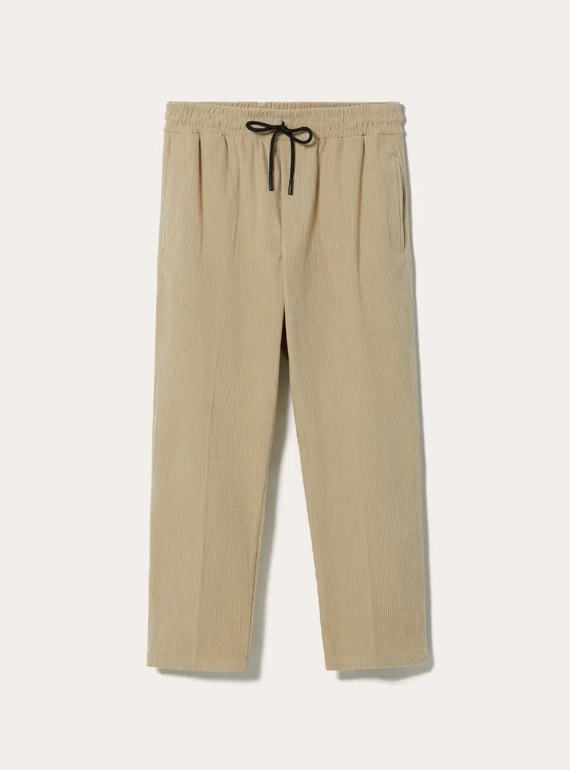 Pantaloni jogger in velluto a coste BG2 BEIGE