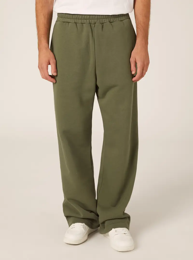 Pantaloni loose fit in felpa