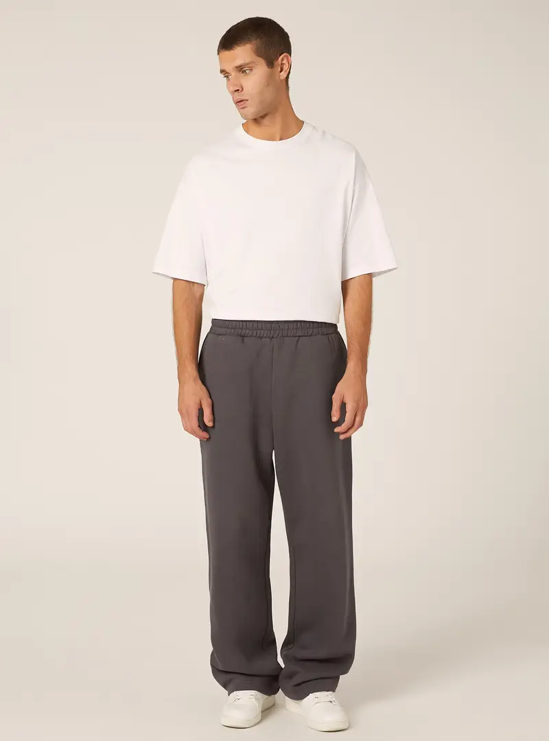 Pantaloni loose fit in felpa