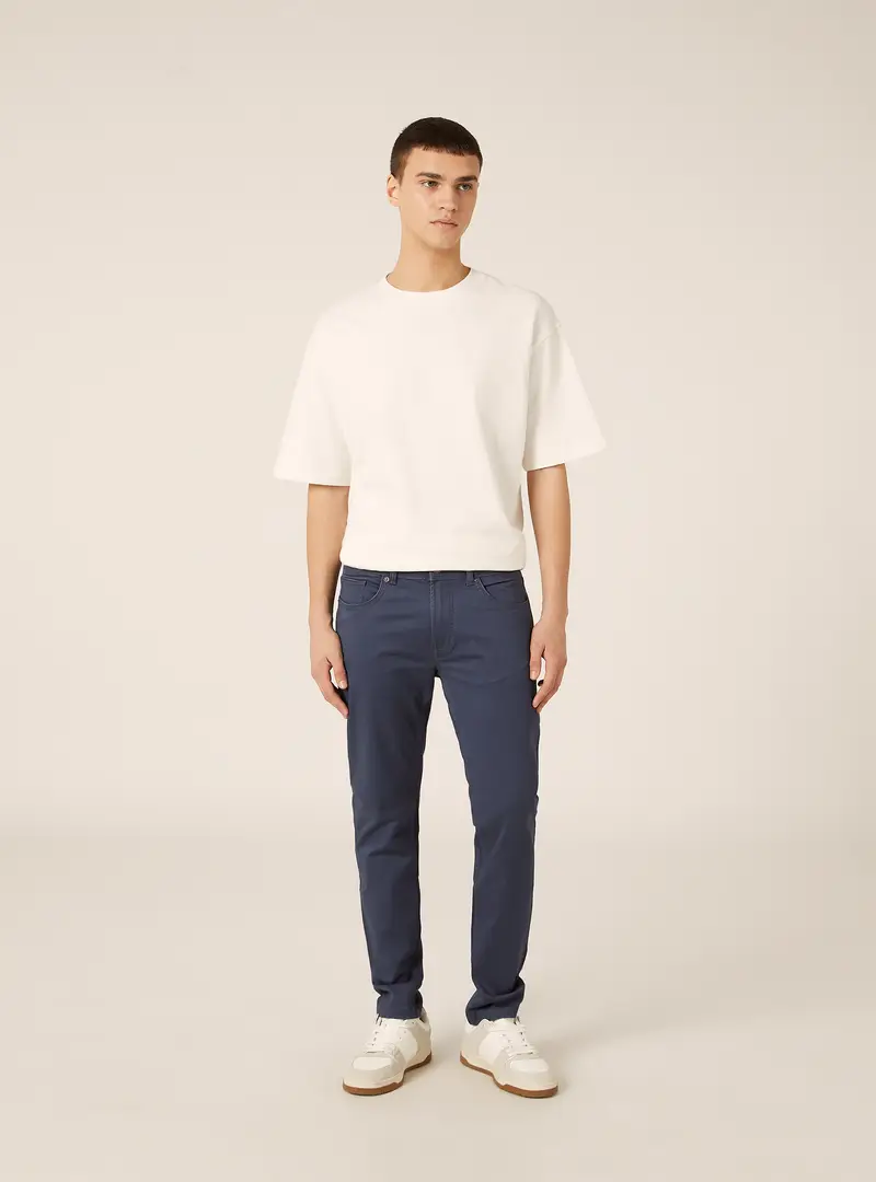 Pantaloni skinny fit in cotone BL2 BLUE