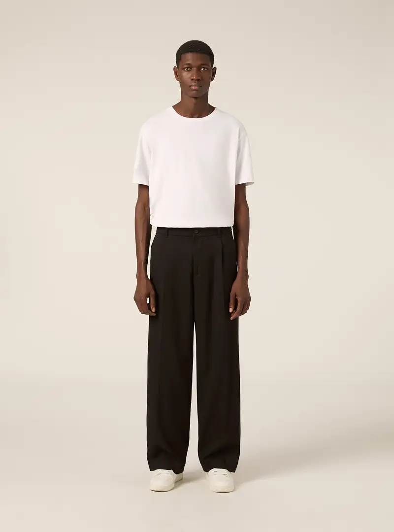 Pantaloni tailored in twill BK1 BLACK