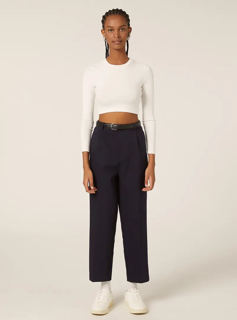 Pantaloni tailored slim fit con cintura NA2 BLUE