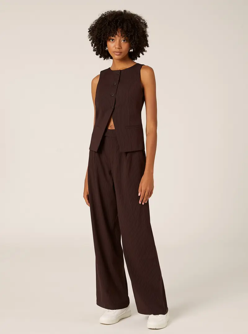 Pantaloni tailoring gamba larga