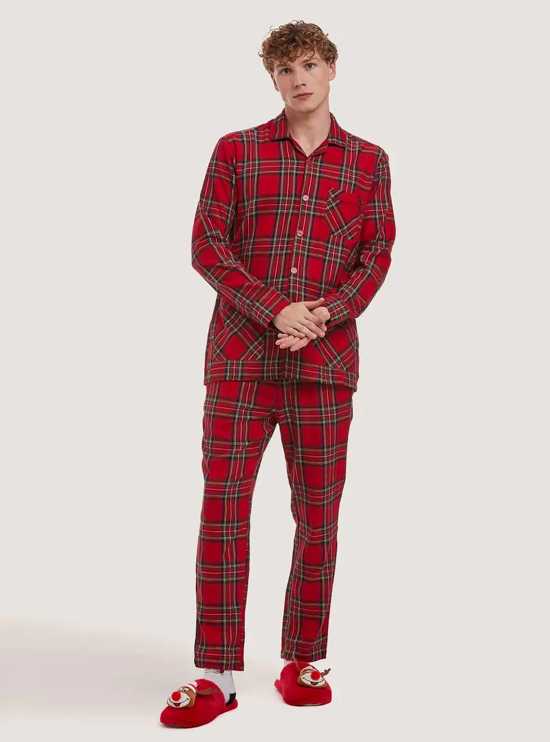 Pigiama Christmas Collection in tartan RD1 RED