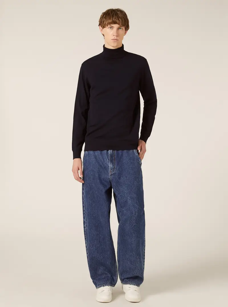 Pullover collo alto in morbida viscosa NA1 BLUE