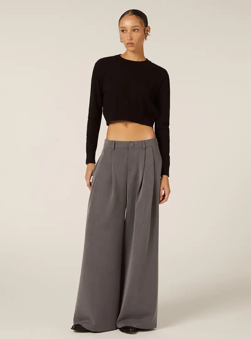 Pullover girocollo boxy fit BK1 BLACK