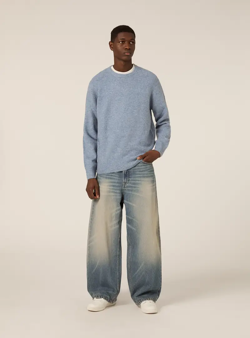 Pullover morbido girocollo MAZ2 AZURE