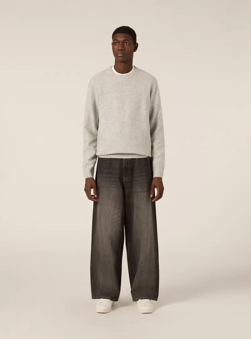 Pullover morbido girocollo MGY3 GREY