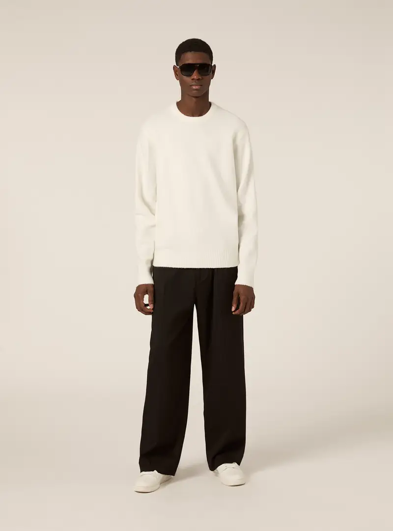 Pullover morbido girocollo WH2 WHITE