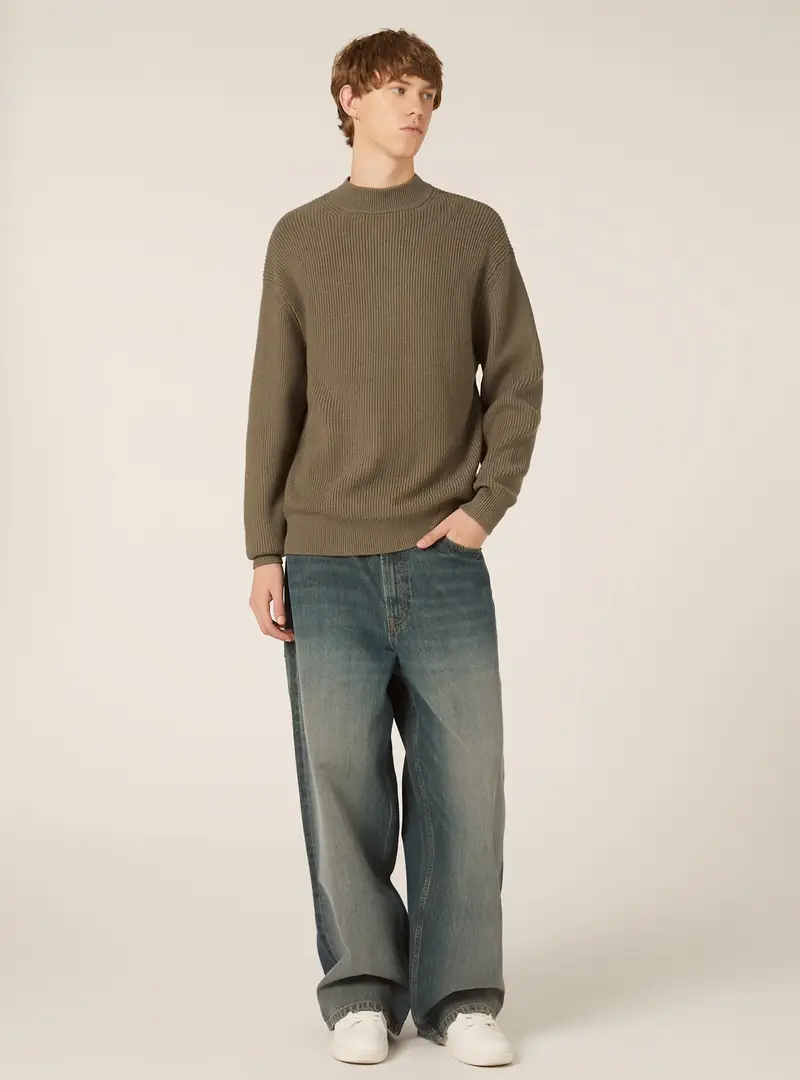 Pullover morbido mezzo collo KY2 GREEN