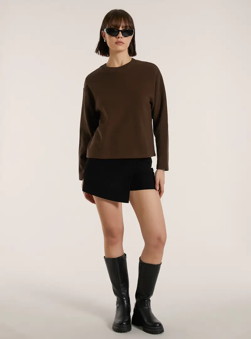 Pullover soft touch BR1 BROWN