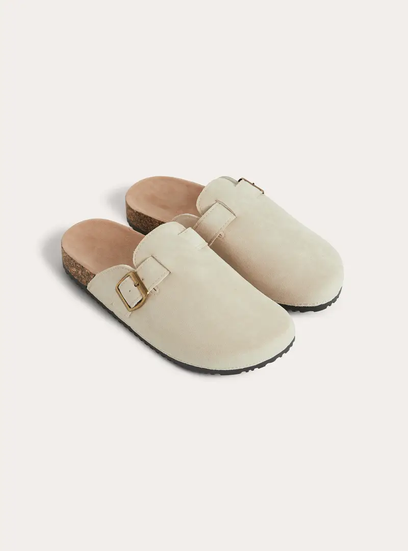 Sabot basso con fibbia BG3 BEIGE