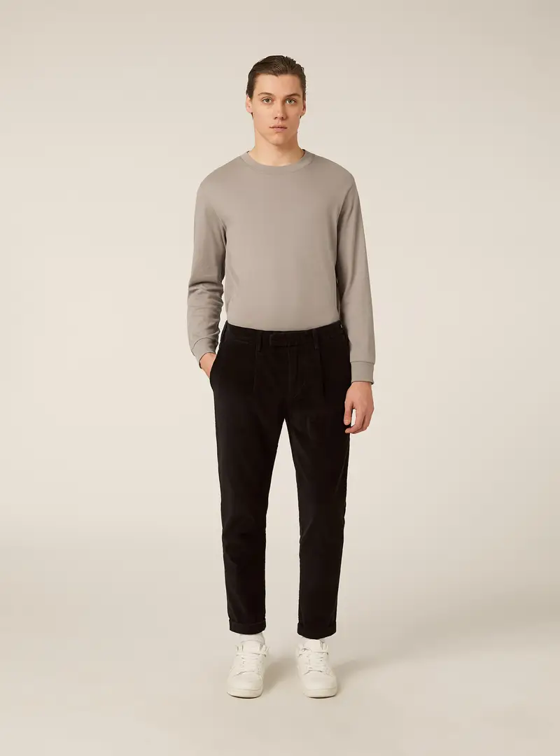 Slack in velluto a coste GY1 GREY