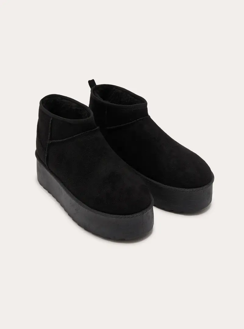 Stivaletti scamosciati con platform BK1 BLACK