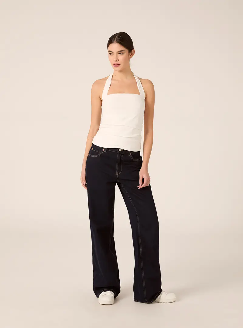 Top a fascia in jersey WH2 WHITE