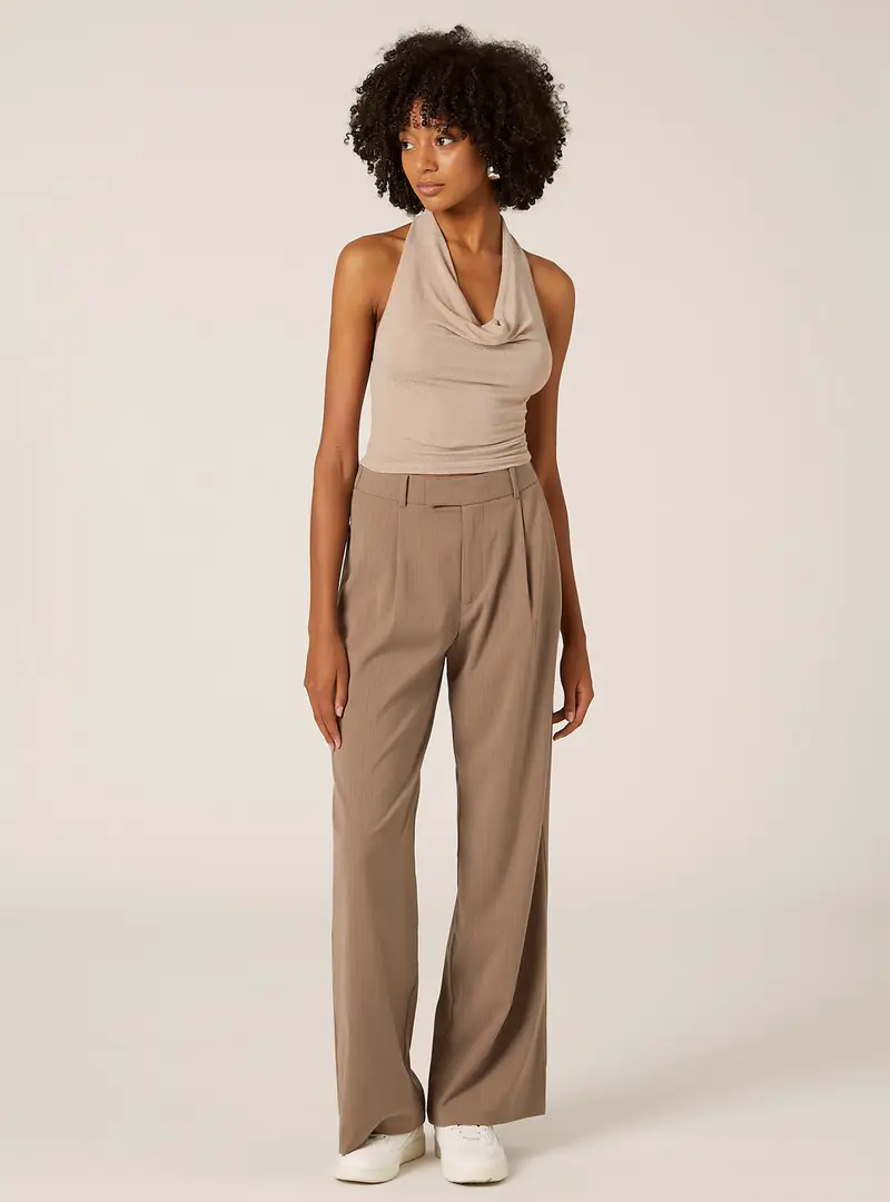 Top halter con strass