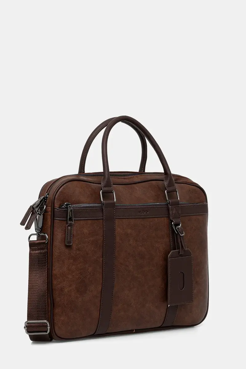 borsa per laptop colore marrone TOURNEUR.220 miniatura 2