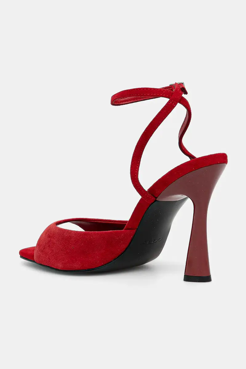 sandali in camoscio VALENTYNA colore rosso 14145895 miniatura 3