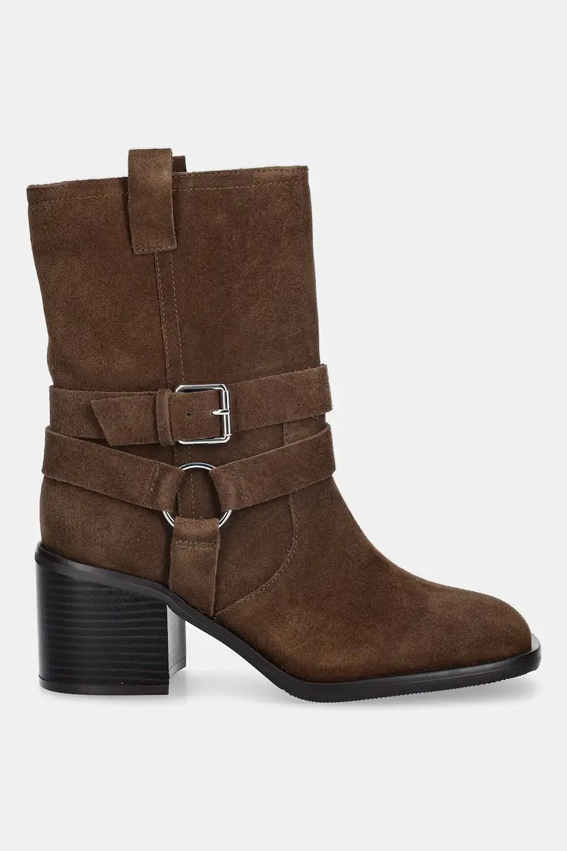 stivaletti alla caviglia in camoscio MAGNOLYA donna colore marrone 14147001 miniatura 2