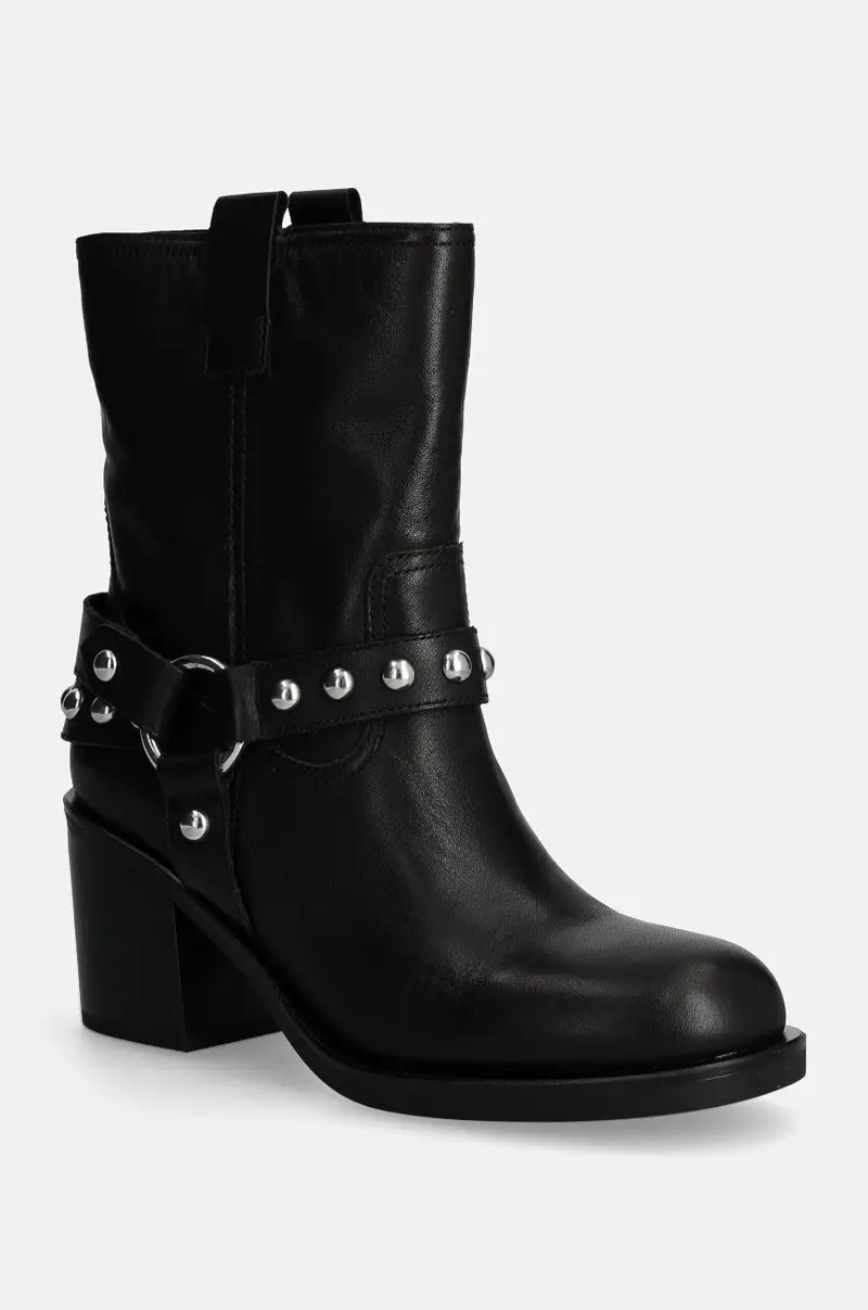 stivaletti alla caviglia in pelle ALBAI donna colore nero 13848384 ALBAI