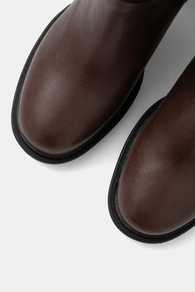 stivali in pelle CURCULIOS donna colore marrone 14114968 miniatura 4