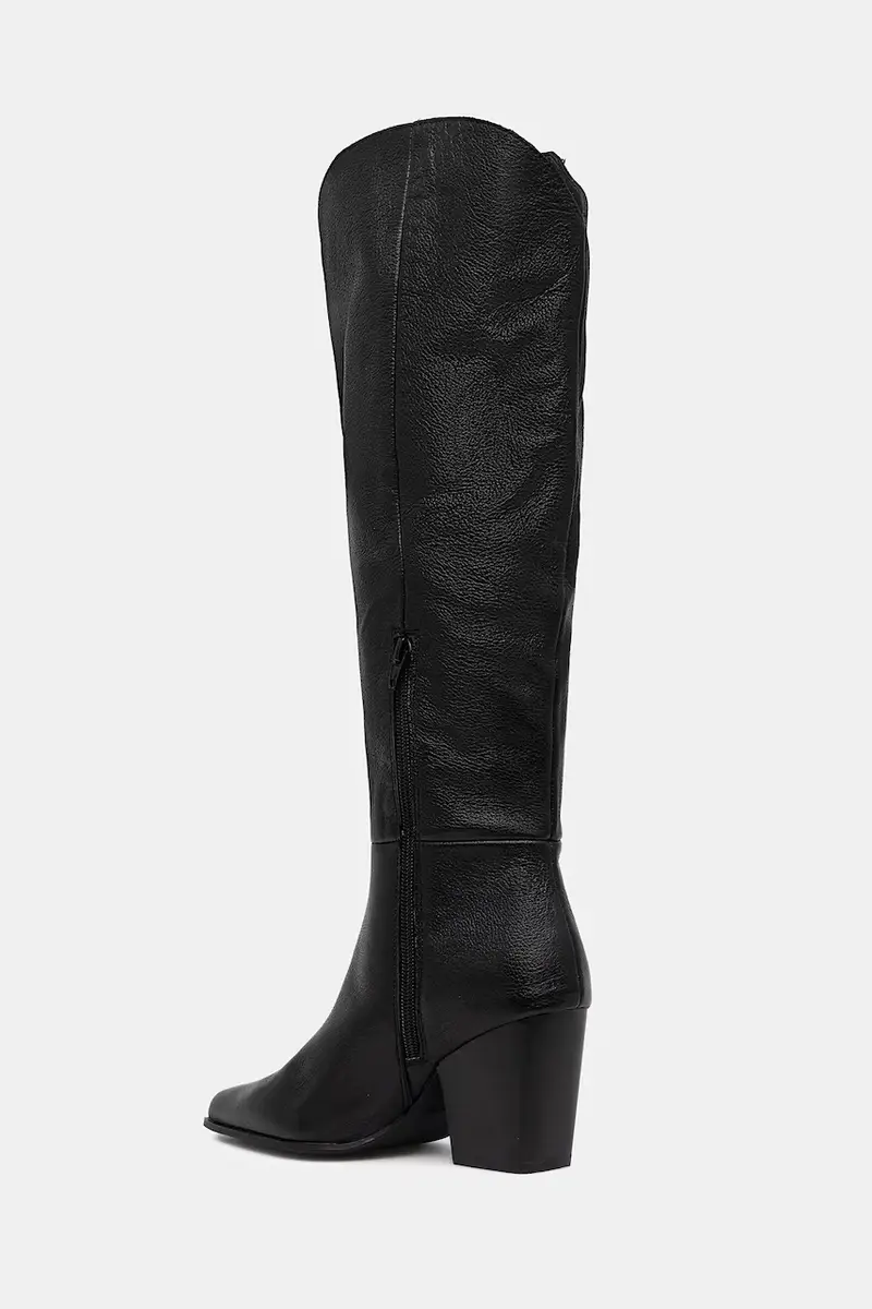 stivali in pelle KAELY Nero miniatura 3