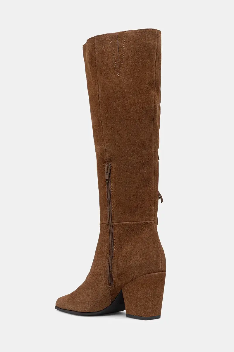 stivali in pelle scamosciata KAELYA donna colore marrone 14100210 miniatura 3