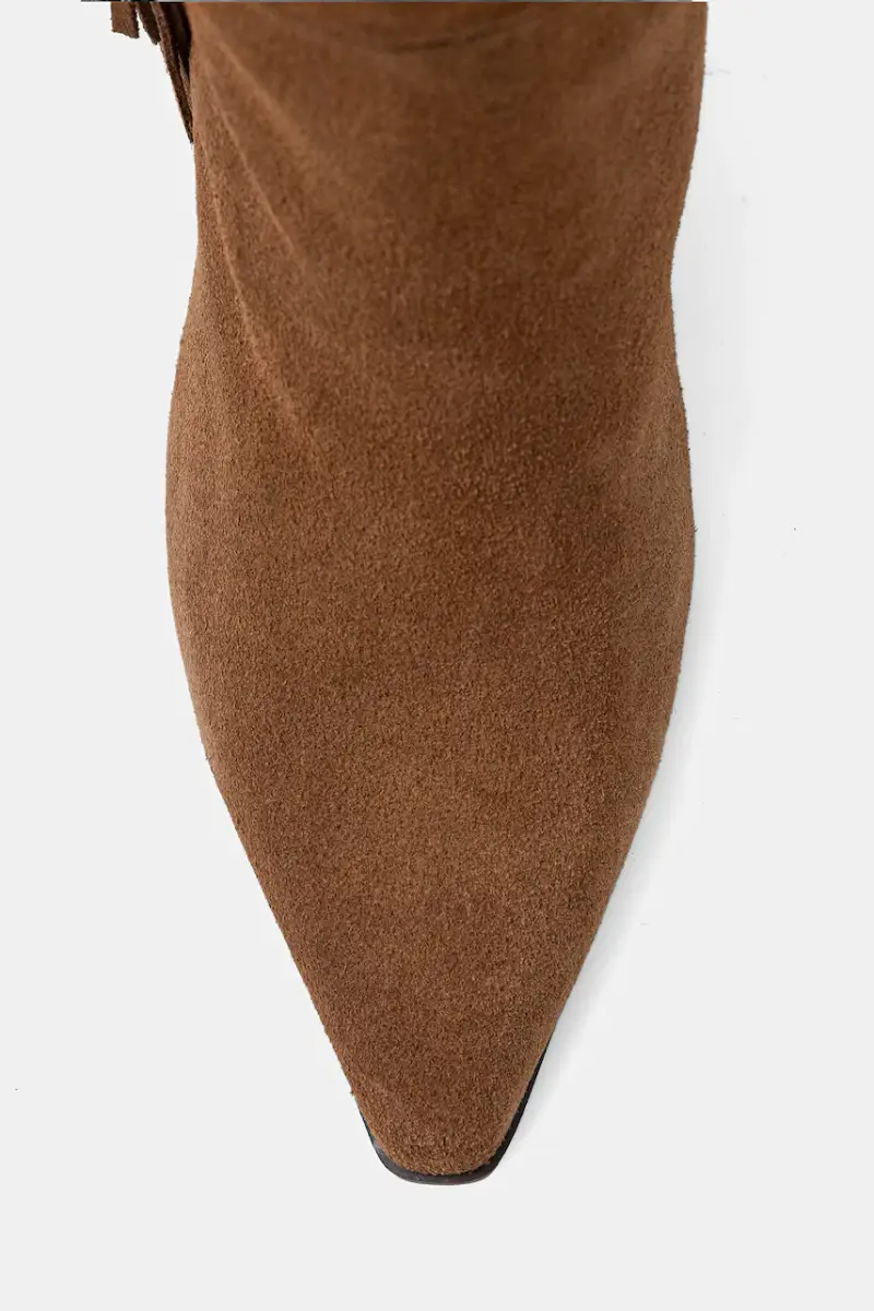 stivali in pelle scamosciata KAELYA donna colore marrone 14100210 miniatura 4