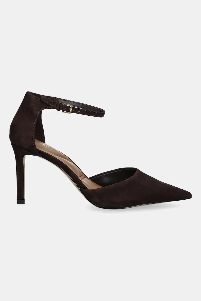 tacchi in pelle scamosciata MERLO colore marrone 14118331 miniatura 2