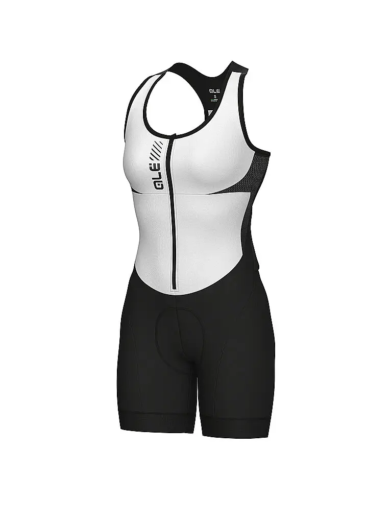 Body da ciclismo da donna Color Block bianco | S